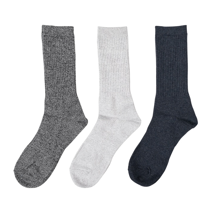 徹底消臭クルー先丸ソックス　３足組