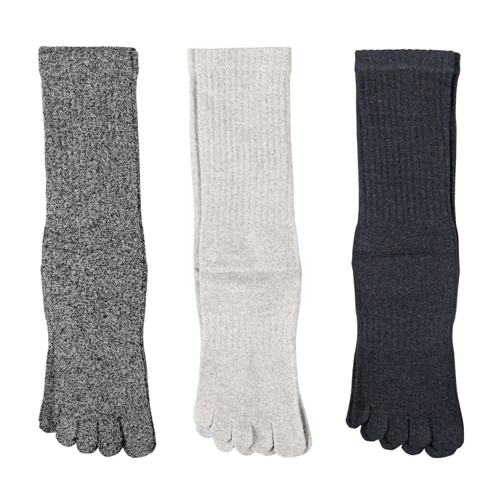 徹底消臭クルー５本指ソックス　３足組