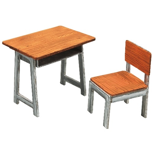 [取寄5]机と椅子ジオラマベース (硬質紙製) 13430