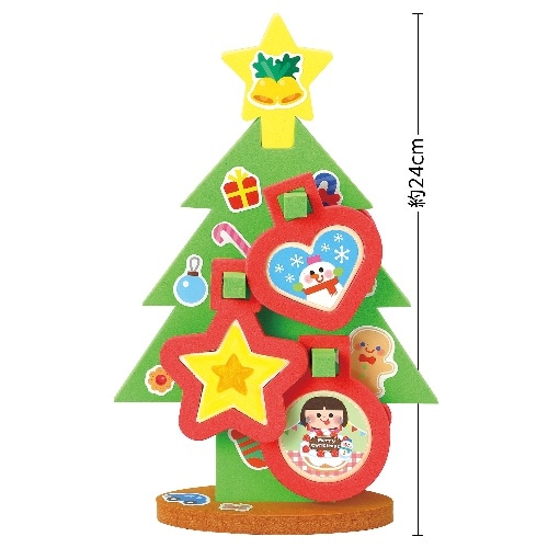 [取寄5]おえかきクリスマスツリー 木製パーツ付き 11814