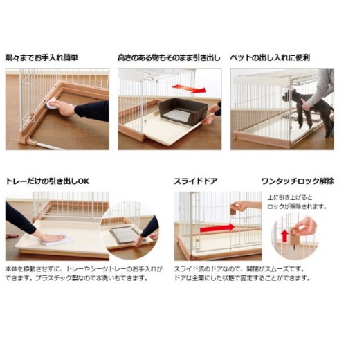 取寄5]リッチェル お掃除簡単ペットケージ 900: でっカート