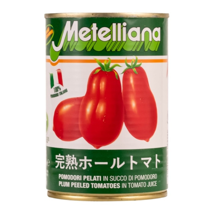[取寄10][まとめ買い]【24個セット】トマト缶詰 皮むきホール 400g PCZ [8002225610011]