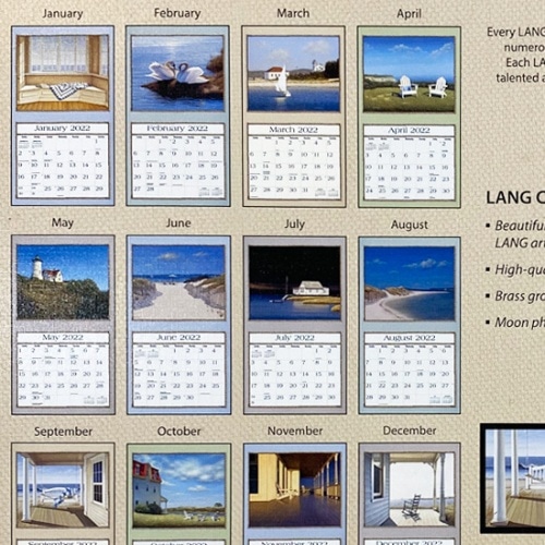 2022年　LANG壁掛けカレンダー　SEASIDE