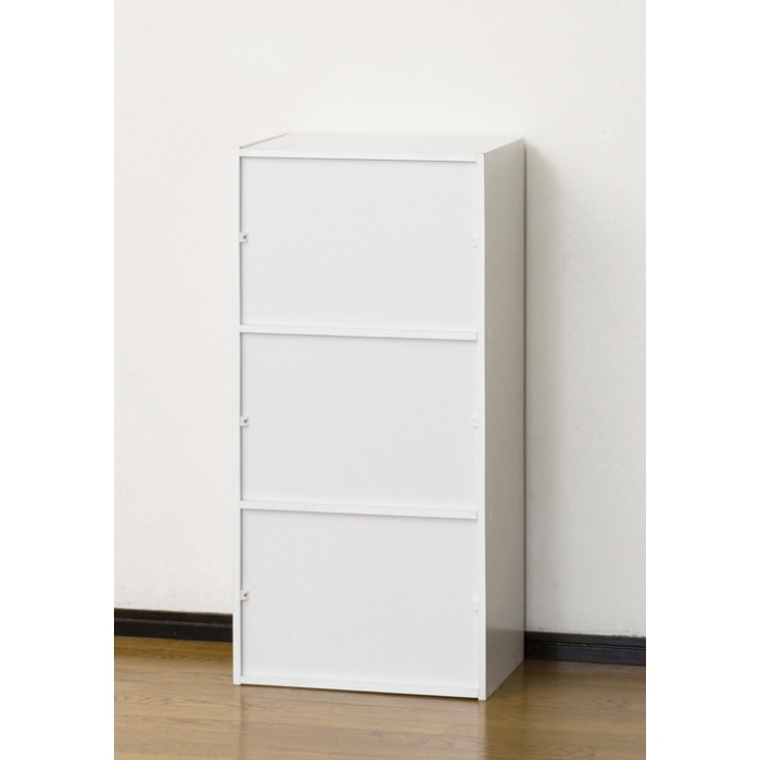 鍵付き３段ボックス 39300 ホワイト (本州四国九州限定)