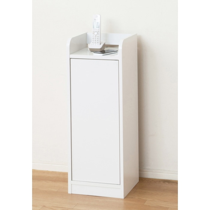 鏡面モデム収納ラック スリム 21329 ホワイト (本州四国九州限定)