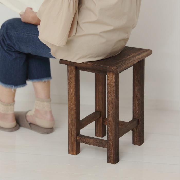 焼桐 角スツール 64853 (本州四国九州限定)