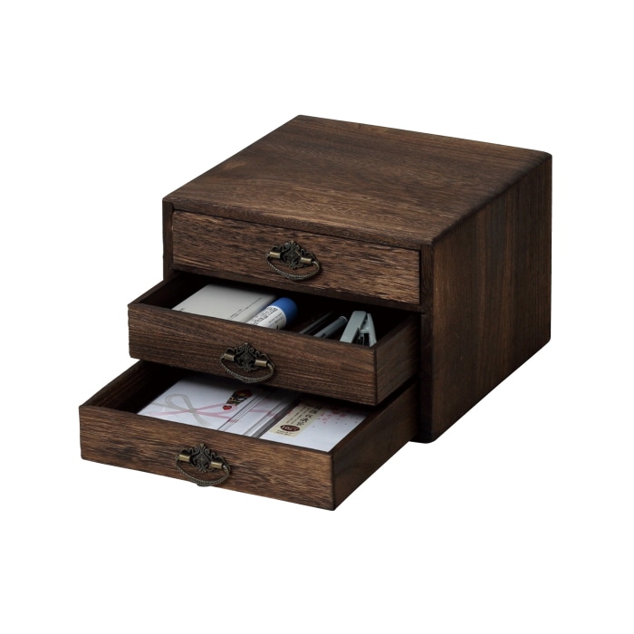 焼桐 小引出し3段 64851 (本州四国九州限定)