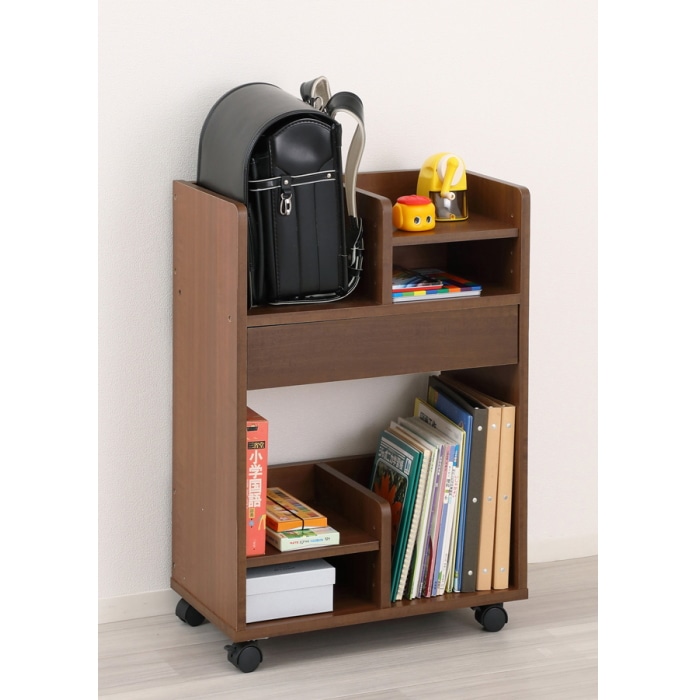 シンプルランドセル収納ワゴン 36879 ブラウン (本州四国九州限定)
