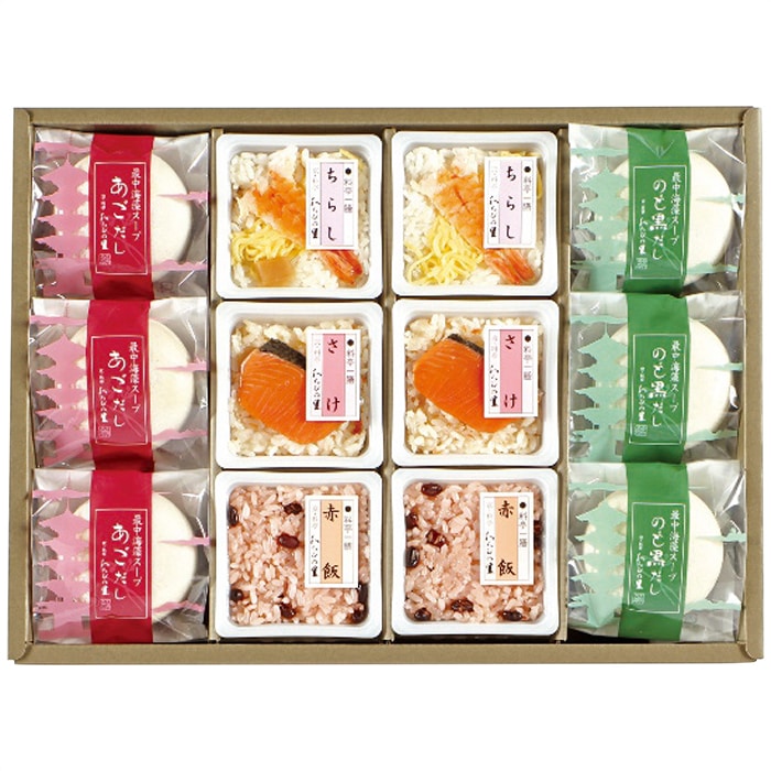 お歳暮 京・料亭　わらびの里 料亭一膳と最中海藻スープ RS-38D [直送商品](9834-010)