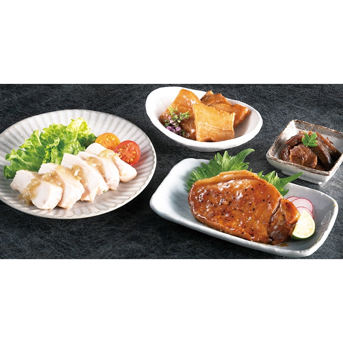 お歳暮 賛否両論 ローストビーフと三種の豚角煮ギフト [冷凍][直送商品](9835-062)