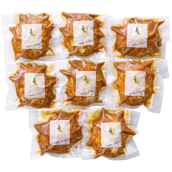 お歳暮 ラ・ロシェル 坂井宏行監修 お肉の旨みをとじこめたハンバーグデミグラスソース8個 [冷凍][直送商品](9844-011)