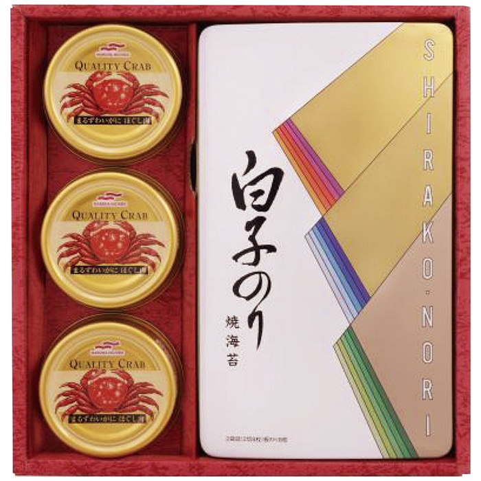 [直送商品]白子のり のり・かに缶詰合せ SN-300 (1248-059)