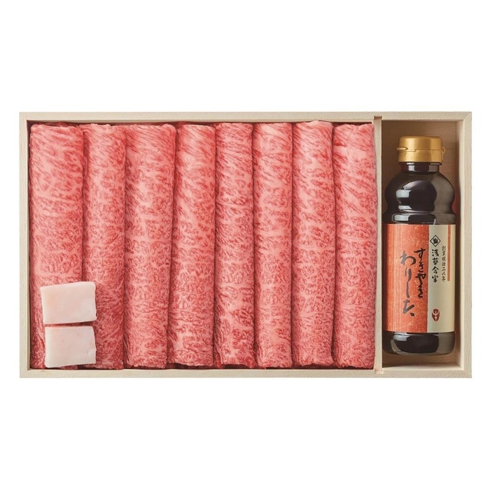 [冷蔵][直送商品]母の日 5/8-10お届け 浅草今半 黒毛和牛 すき焼き用（割り下付） 【配送指定日不可】 (1851-387)