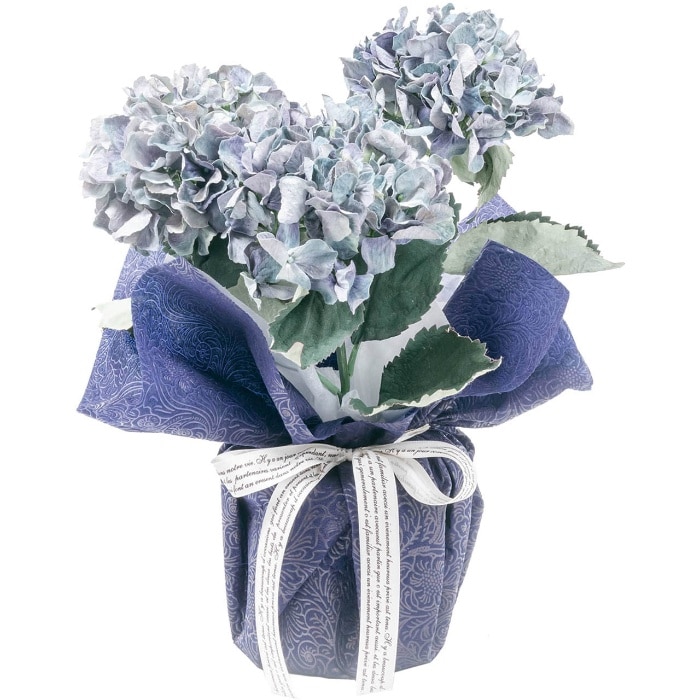 [直送商品]母の日 5/8-10お届け アークフラワースタジオ アーティフィシャルフラワー紫陽花3本立ち ブルー 【配送指定日不可】 (1852-226)