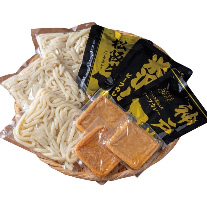 [直送商品]母の日 5/8-10お届け エルスト ブランド和牛カレー×讃岐うどん 3人前 【配送指定日不可】 (1852-733)