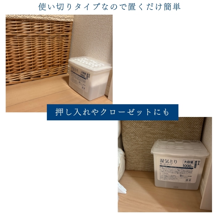 [まとめ買い]【6個セット】湿気とり1000ml 2個入りパック