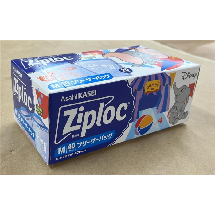 [まとめ買い]【4個セット】ジップロックフリーザーバッグM ディズニー2025秋 40枚入