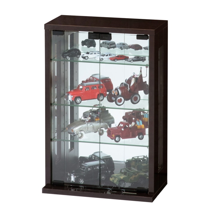 卓上コレクションケース 縦型 27061 ダークブラウン (本州四国九州限定)