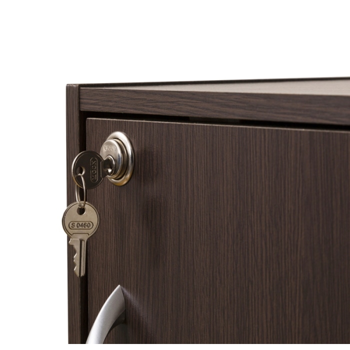 鍵付き３段ボックス 39350 ブラウン (本州四国九州限定)