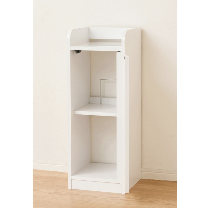 鏡面モデム収納ラック スリム 21329 ホワイト (本州四国九州限定)