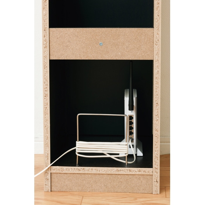 鏡面モデム収納ラック スリム 21330 ブラウン (本州四国九州限定)