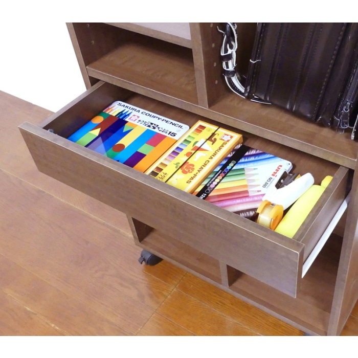 シンプルランドセル収納ワゴン 36879 ブラウン (本州四国九州限定)