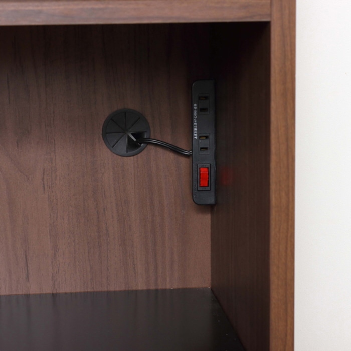 コンパクトレンジワゴン 2口コンセント付 23737 ブラウン (本州四国九州限定)