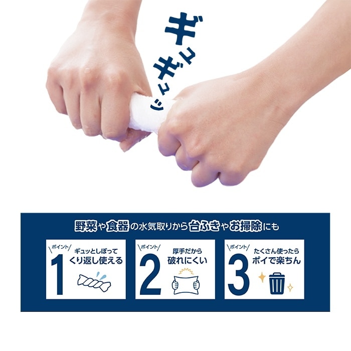 [取寄10][まとめ買い]【12個セット】しぼってふきんのように使えるペーパータオル [4589458488050]