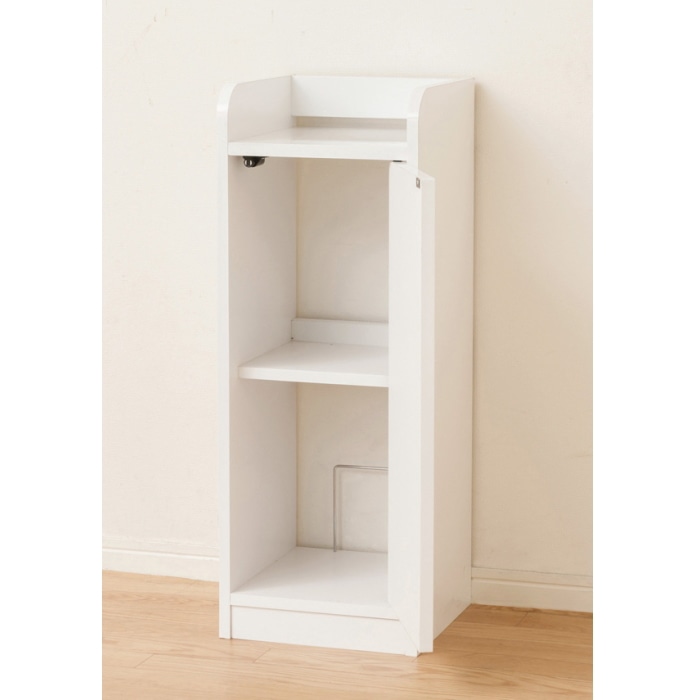 鏡面モデム収納ラック スリム 21329 ホワイト (本州四国九州限定)