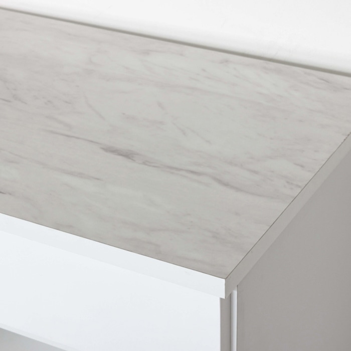 コンパクトレンジワゴン 2口コンセント付 23736 ホワイト (本州四国九州限定)