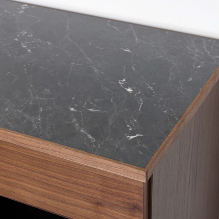 コンパクトレンジワゴン 2口コンセント付 23737 ブラウン (本州四国九州限定)