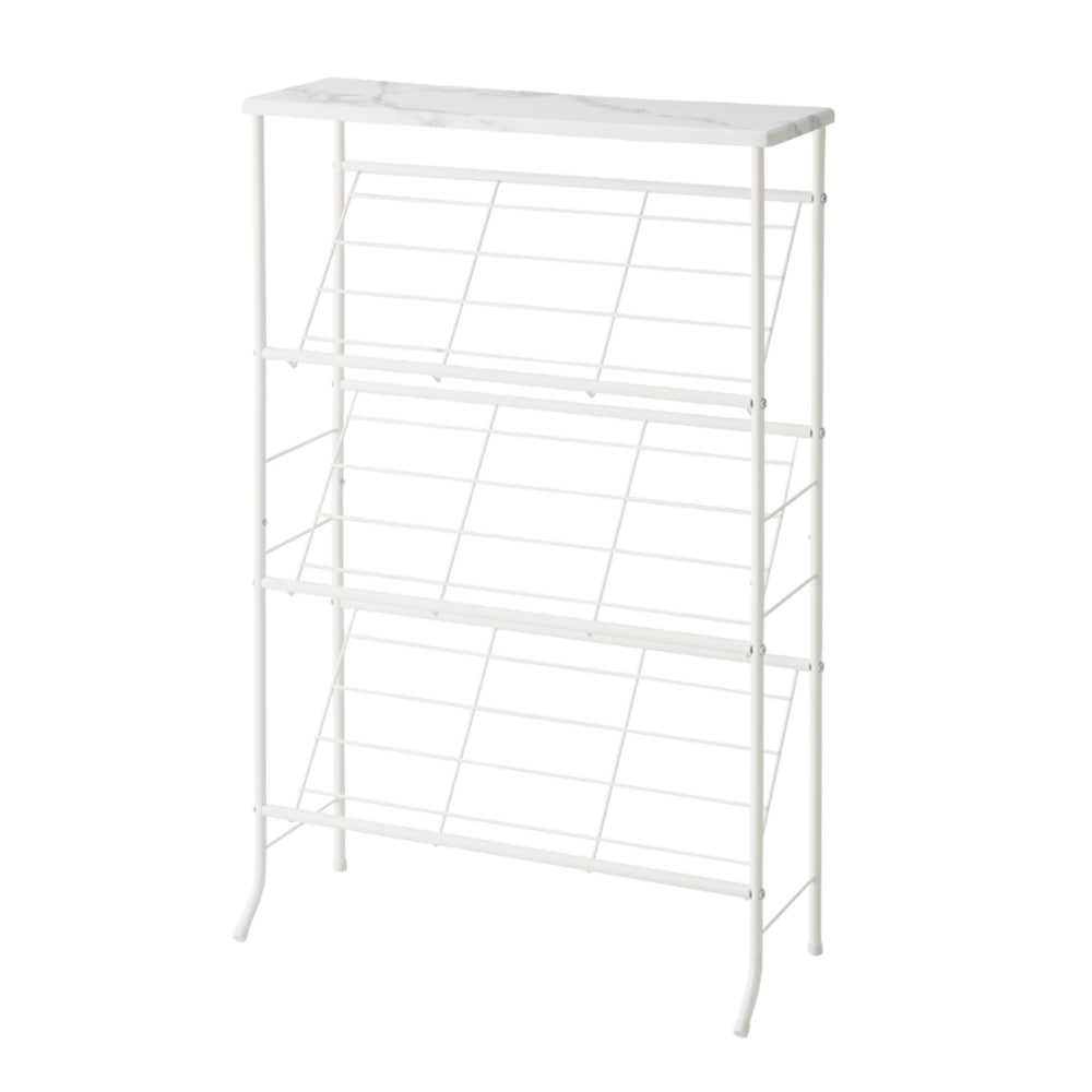 棚付きシューズラックWH K2-TSR89WH ホワイト