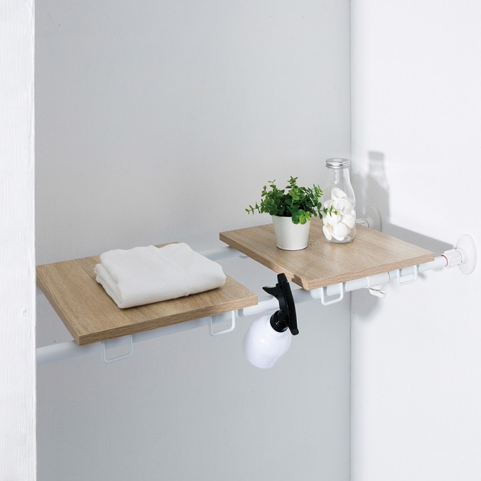 [すきま屋]もれなくTOFFY マジックボックスが2個付いてくる！突っ張りデザインラック C0-TR128WH ホワイト