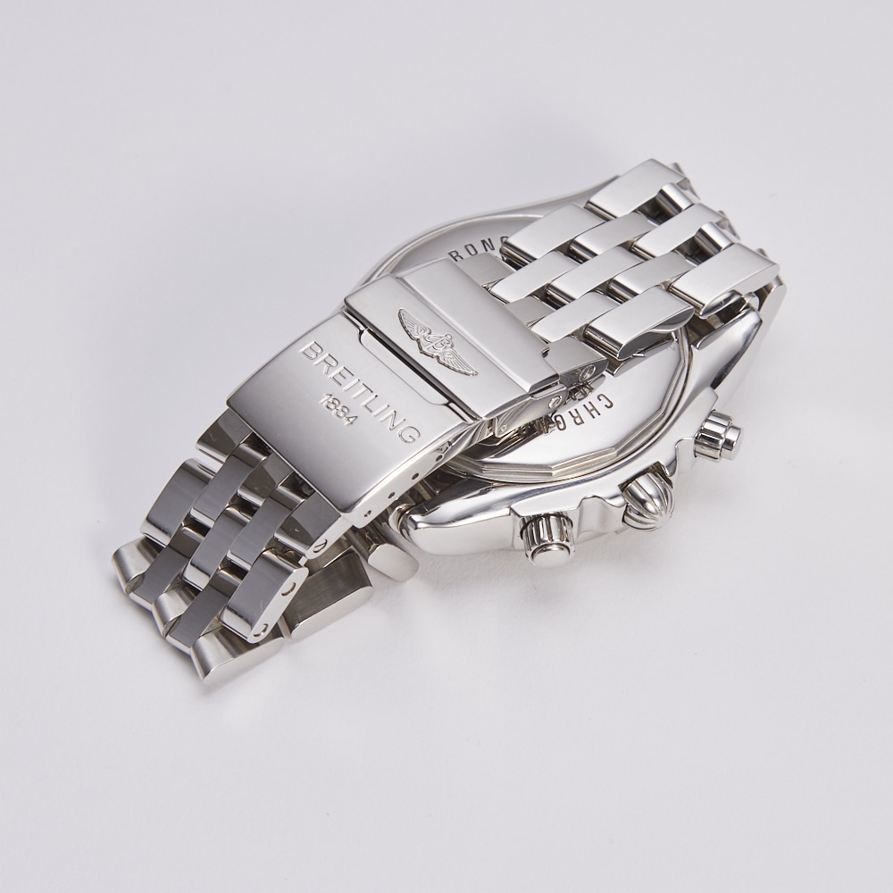 【BREITLING】ブライトリング クラノマットエボリューション A13356 ステンレススチール シルバー 自動巻き クロノグラフ メンズ シルバー文字盤 腕時計