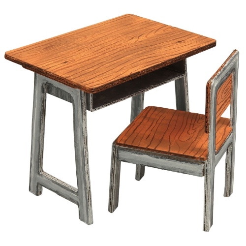 [取寄5]机と椅子ジオラマセット (硬質紙製) 13432