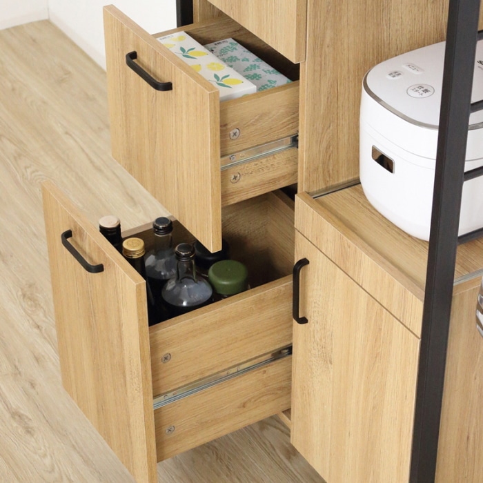 アート食器棚 60-100 23378 モダンナチュラル (本州四国九州限定)