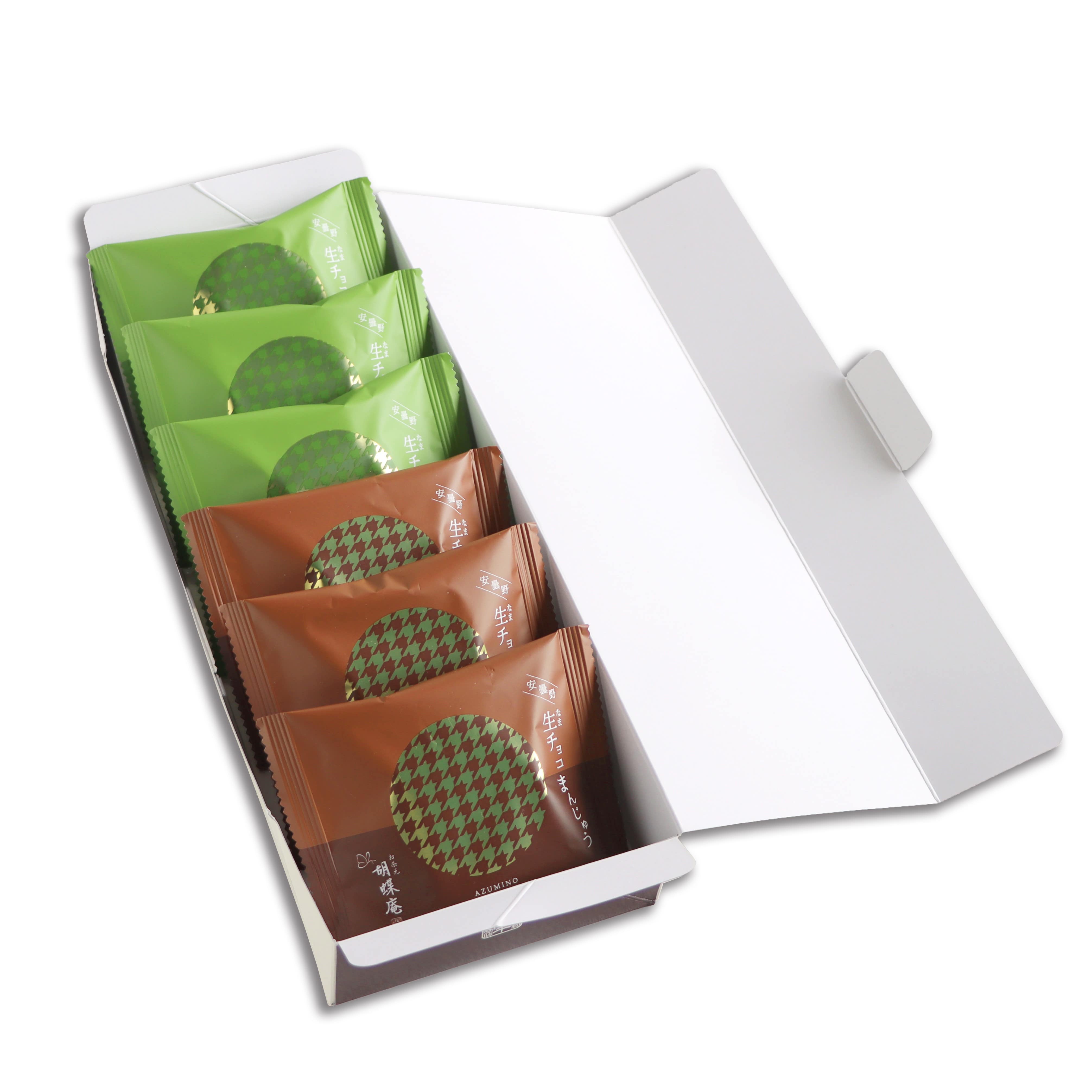 送料込！生チョコまんじゅう＜抹茶＆チョコ 6個入＞