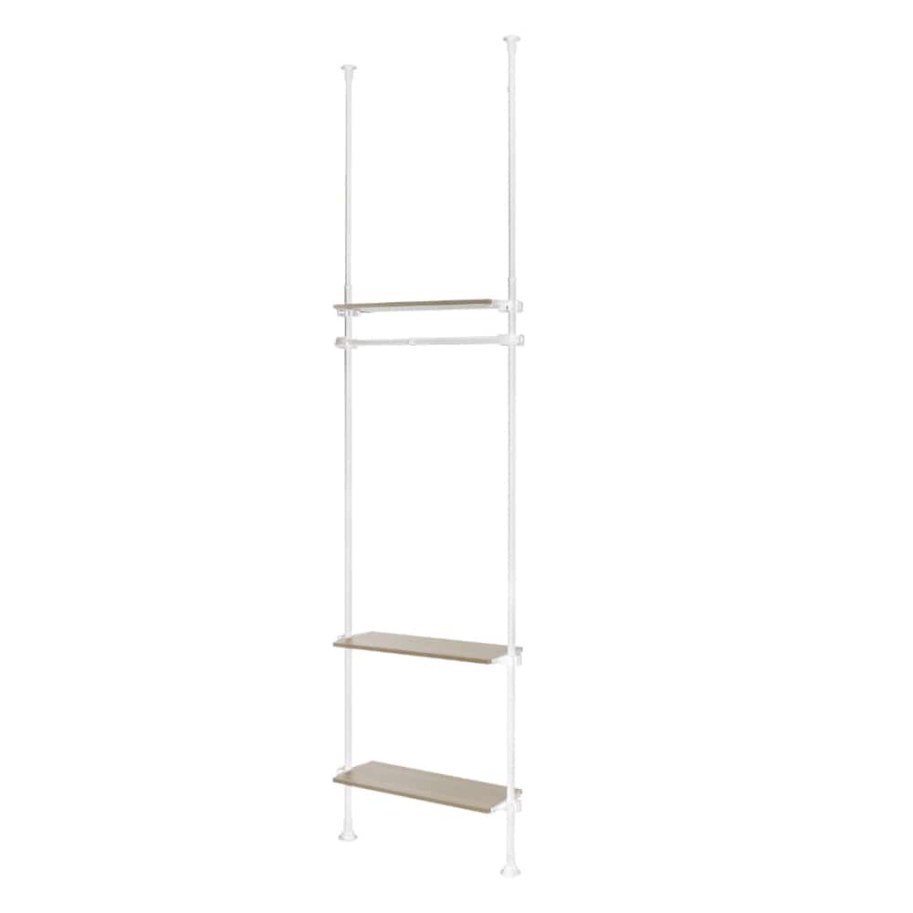 突っ張りデザインハンガーラック70 T1-DR70WH オークホワイト