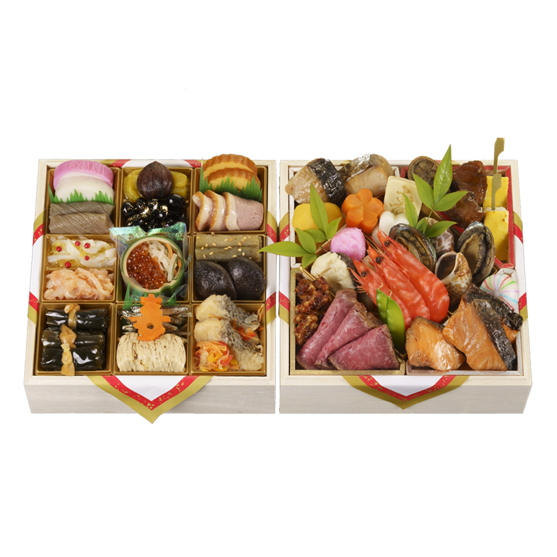 [C13]濱登久　おせち料理　和二段重　朝顔の調べ