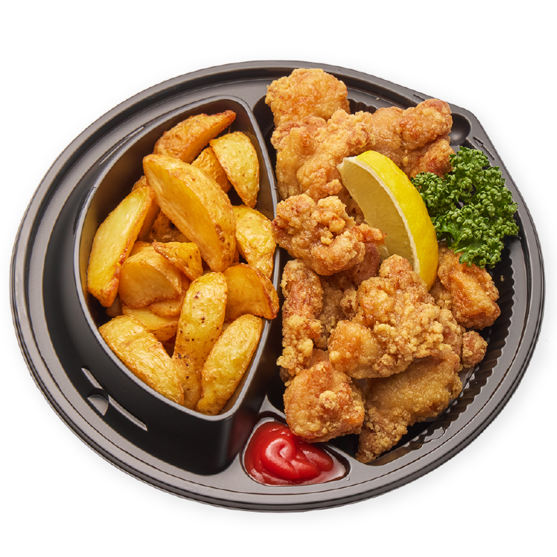 [17]無限から揚げ＆ポテトのプレート