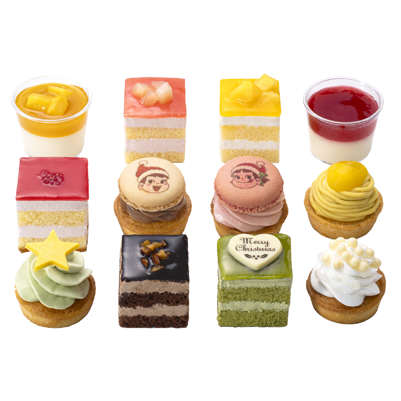 [A18]不二家 クリスマス プチケーキアソート（１２切れ）