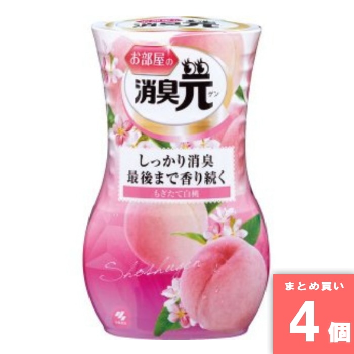 [取寄10][まとめ買い][400ml] 【4個セット】お部屋の消臭元白桃 [4987072068939]