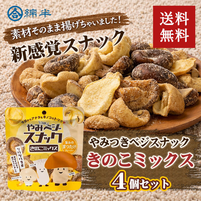 [まとめ買い]【4袋セット】やみベジスナック きのこミックス 30g