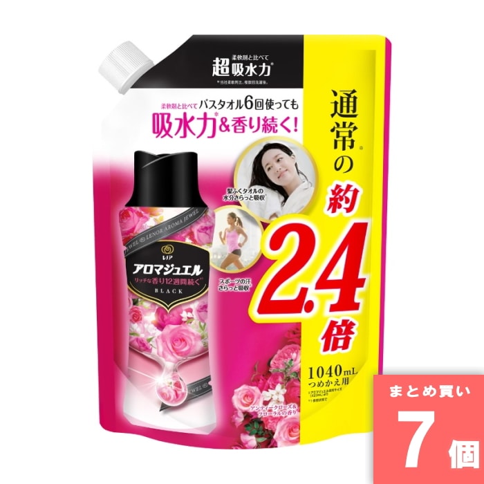 [まとめ買い]【7個セット】レノアアロマジュエル アンティークローズ＆フローラルの香りつめかえ用特大サイズ 1040ml