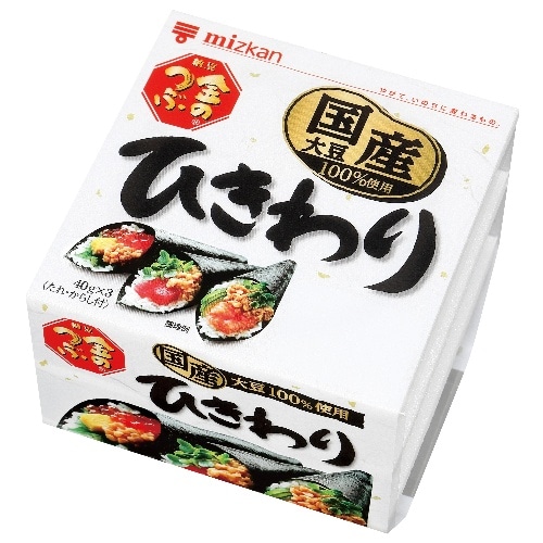 金のつぶ 国産ひきわり（納豆40g、たれ4.8g、からし0.7g）×3[1個]