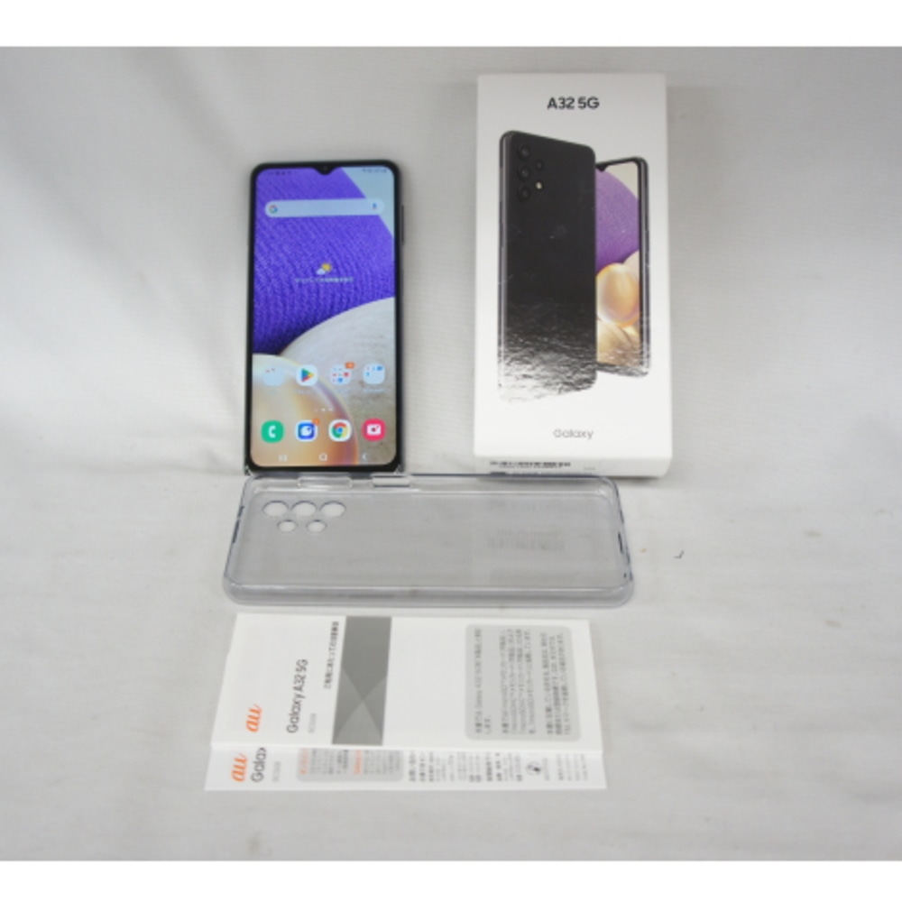 中古A]Galaxy A32 5G SCG08 オーサムブラック (ネットワーク利用制限