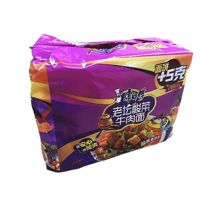 カンブリア宮殿で放送！ 綿半 ワールドマーケット 康師傅 老壇酸菜牛肉面  中国 ・インスタントラーメン 5食入り 【中国】 【賞味期限切迫品】