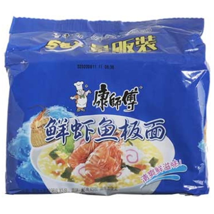 カンブリア宮殿で放送！ 綿半 ワールドマーケット 康師傅 鮮蝦魚板面 中国・インスタントラーメン 5食入り 【中国】 【賞味期限切迫品】