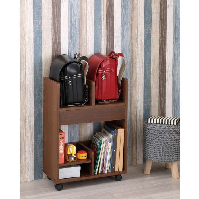 シンプルランドセル収納ワゴン 36879 ブラウン (本州四国九州限定)