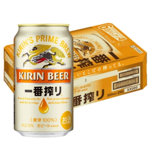キリンビール キリン 一番搾り生ビール 350ml×24本 1ケース: わた